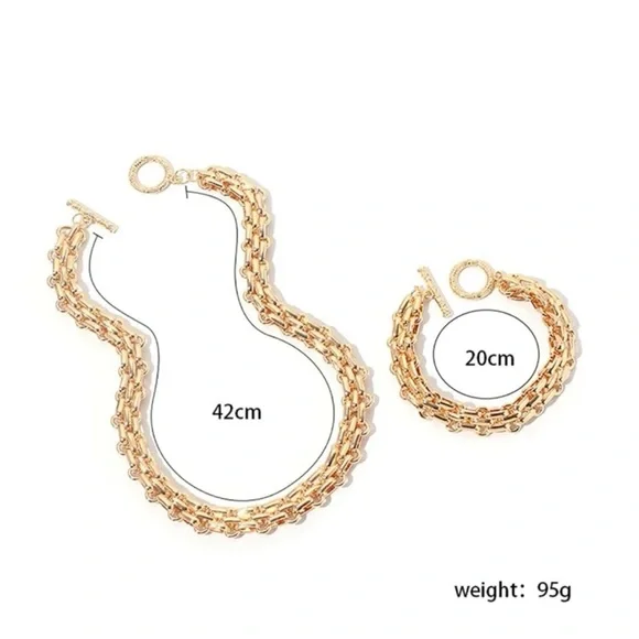 2pcs chain Jewelry Set - Picture 3 of 5